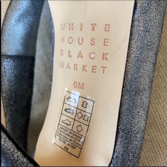 Silver Metallic & Black White House Black Market
Size 6 Casual Party Night - Picture 11 of 14